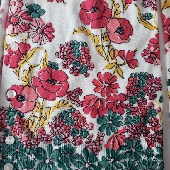 Karen Scott Long Sleeve Button Down Cardigan Floral Print Size XS - Picture 7 of 9